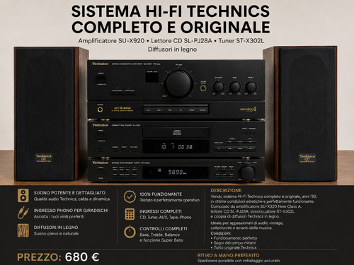Impianto hifi technics - technics, su-x920